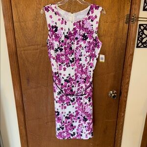 Floral Pink and Black Dress